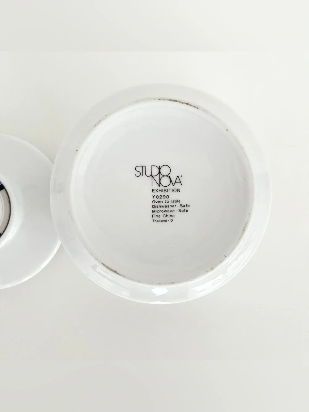 Studio Nova Exhibition Fine China Creamer & Sugar Set White Art Deco Modern